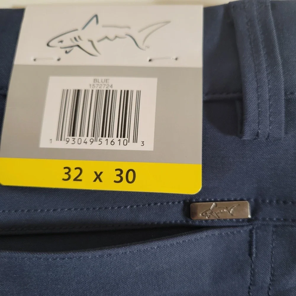 Greg Norman Pants Mens‎ Size 32 x 30 Blue 5-Pocket New NWT Stretch 1408